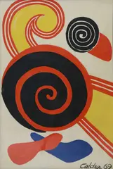 Spirals by Alexander Calder, color lithograph on paper, offered Jun 2022