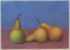 Igor Maistrovsky, Three Pears (large), pastel drawing on paper