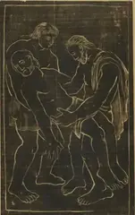 Untitled by John H. Davis, woodblock print on paper, offered Jun 2022