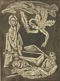 John H. Davis, Resurrection of Christ, woodblock print on paper