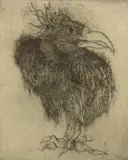 Peter Paone, Vulture Bird, etching on paper