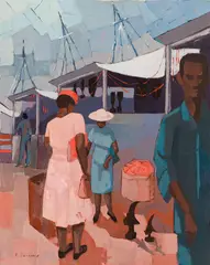 Ronnie Durrence, Beaufort Water Festival, Oil on canvas