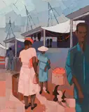 Ronnie Durrence, Beaufort Water Festival, Oil on canvas