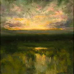 Edge of Night by Dennis Sheehan, Oil on canvas, sold Aug 2023