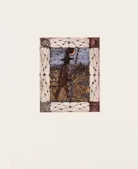 William T. Wiley, Scarecrow, 1975, Color etching