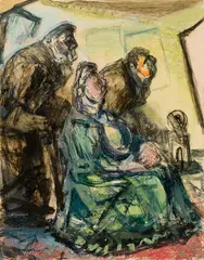 Looking at a Picture by Benjamin Kopman, Gouache on paper, offered May 2023