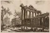 Altra veduta degli avanzi del pronao del Tempio della concordia by Giovanni Battista Piranesi, Etching, offered May 2023
