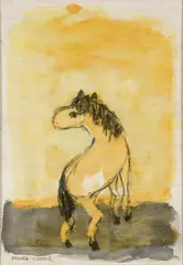 Moura Chabor, No 7 Petit Cheval, Watercolor and charcoal on paper