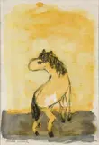 Moura Chabor, No 7 Petit Cheval, Watercolor and charcoal on paper