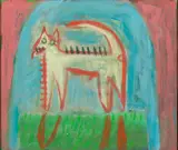 Doug Frati, Yellow Dog, Acrylic on wood construction