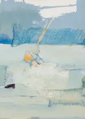 "Private Beach" Monhegan by Frances Kornbluth, 1994, Watercolor and collage on paper, offered May 2023