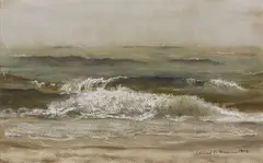 Edmund E. Niemann, Shore, 1942, Watercolor and pastel on paper