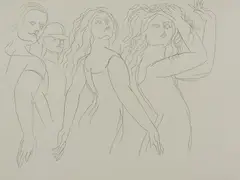 Lester Johnson, Arabesque, State I, 1985, Etching