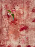 Rolph Scarlett, Red Abstraction, Monoprint hand painted with stenciling