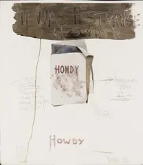 Richard Prince, Howdy Burgers, 1972, Watercolor, pencil and charcoal on paper