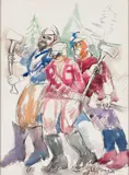 Philip Evergood, The Exultant Woodsmen
