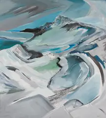 Howard Rackliffe, Winter Dunes, 1978, Oil on masonite