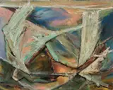 Reuben Tam, Gull at Sunset, Monhegan, 1960, Oil on masonite