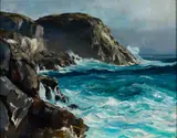 Andrew Winter, Blackhead Monhegan, 1943, Oil on canvas