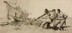 On the Reef by James  Allen, 1933, Etching on paper, offered Apr 2023