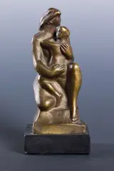 William Zorach, Mother and Child Maquette, Bronze