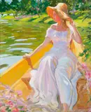 Boris Tchoubanoff, Promenade sur lac, 2008, Oil on canvas