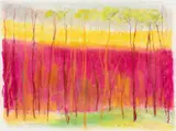 Wolf Kahn, Magenta to Yellow, Pastel on paper