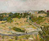 Bena Frank Mayer, Road Near a Town, Oil on canvas