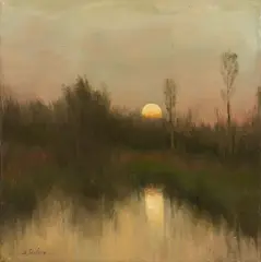 Mirror Pond by Dennis Sheehan, Oil on canvas, offered Apr 2023