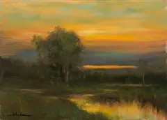 Twilight by Dennis Sheehan, Oil on canvas, offered Apr 2023