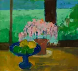 Robert LaHotan, Still Life with Oxalis, Oil on canvas