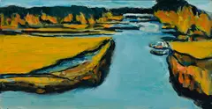 Down River Durham by Arthur Richard DiMambro, 2013, Oil on masonite, offered Apr 2023
