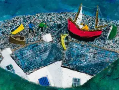 William Irvine, Low Tide Port Isaacs, 2011, Oil on paper