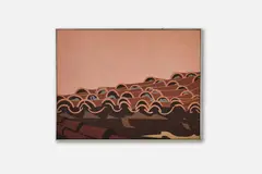 Ron Jacobson, Tile Roof #3 (Pink Sky), 1979, Acrylic on canvas