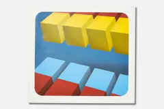 Marko Spalatin, Cubes in Space, 1972, Acrylic on canvas