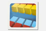 Marko Spalatin, Cubes in Space, 1972, Acrylic on canvas