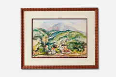 Frank Leonard Brooks, Mexican landscape, 1960s, Watercolor on paper