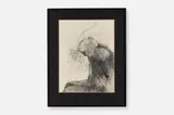 Bruce Conner, Visionary Portrait of Kenneth Patchen, 1960, Charcoal on paper