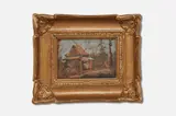 Seichi Kiyohara, Landscape painting, 1940, Oil on board