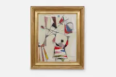 Manfred Schwartz, Abstract painting, 1950s, Oil on canvas