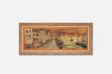 Charles Levier, Untitled (dock scene), 1960s, Oil on canvas