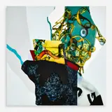 John Larry Thomas, Stack, Oil and collage on canvas
