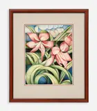 Michael Bergt, Untitled (Floral), 1982, Egg tempera on paper