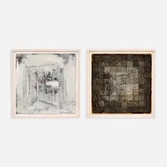 Trace Miller, Two untitled abstracts, Mixed media