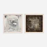 Trace Miller, Two untitled abstracts, Mixed media