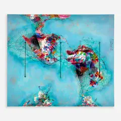 John Larry Thomas, Evidence in Dispute, Oil and collage on canvas
