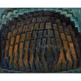 Wilbur Niewald, City, 1955, Oil on Masonite