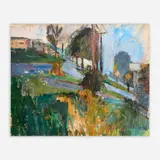 Stanley Lewis, Florence, Massachusetts, 1987, Oil, pastel, graphite
