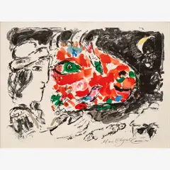 Marc Chagall, After the Winter (Apres l’Hiver), 1972, Color lithograph on paper