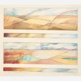 Janet Kuemmerlein, Santa Fe Landscapes 1 + 2, Colored pencil on paper